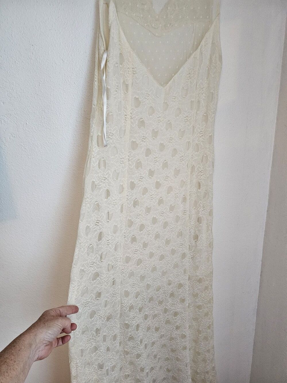 Monteau La Women's Maxi Fairy Festival Dress Size L Romantic Boho Lace Summer. - Picture 6 of 9